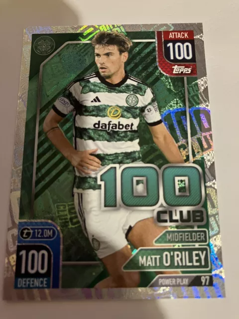 Topps Spfl Match Attax 2023 - 24 Card Matt O' Riley  Celtic  100 Club