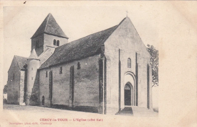 CERCY-LA-TOUR l'église côté est photo-éd desvignes