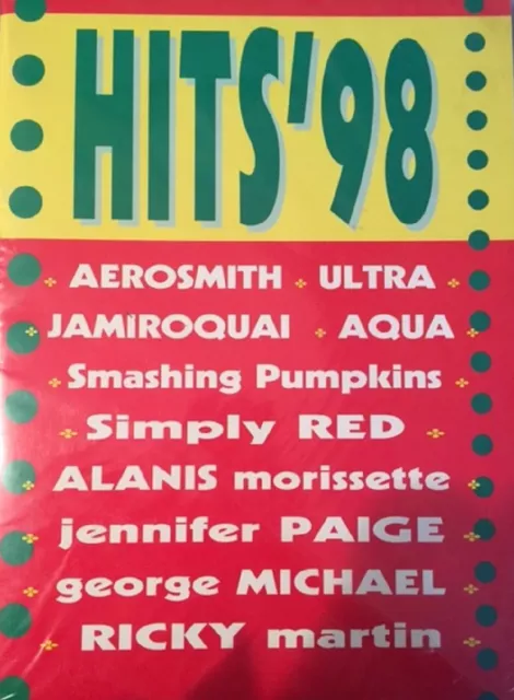 Hits '98 Music Songbook Piano Voice Guitar Simply Red Aerosmith Jamiroquai S23