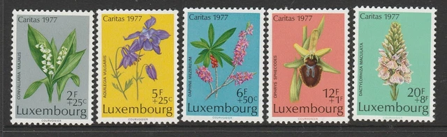 LUXEMBOURG - 1977 NATIONAL WELFARE FUND set of 5 MNH - Protected plants
