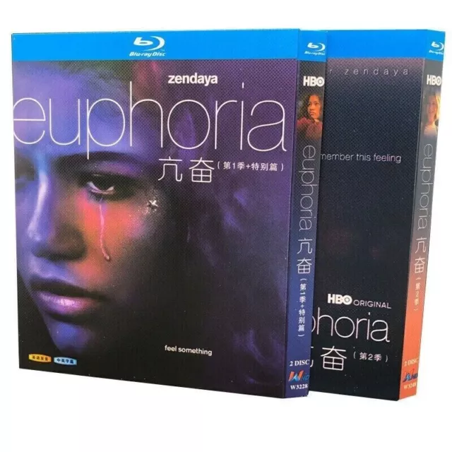 Euphoria: Season 1&2 Blu-ray BD TV Series 4 Disc All Region English BoxSet