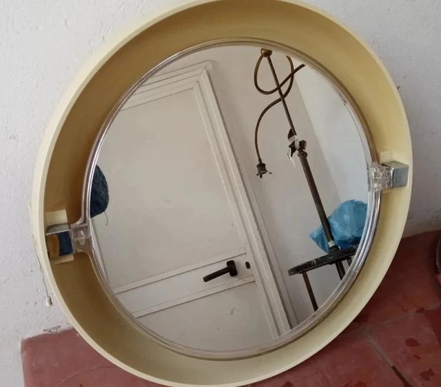 Specchio Circolare Vintage Allibert Retroilluminato