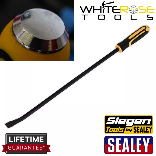 Siegen Pry Bar with Hammer Cap 610mm Heavy-Duty 25° Crowbar Sealey Garage