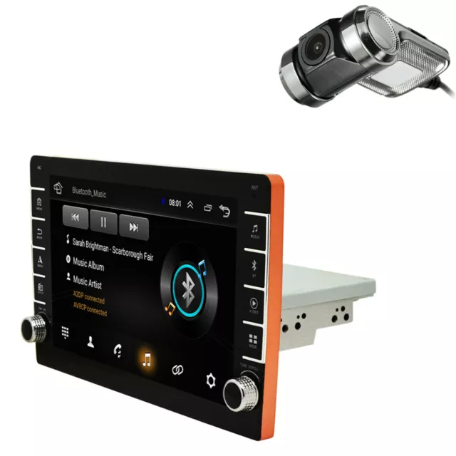 Android 8.1 Car Radio Single DIN Quad Core MP5 Stereo Player GPS WIFI W/Dash Cam