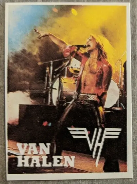 1984 Van Halen David Lee Roth Ediciones Eyder Super Musical Mini Card  Madrid