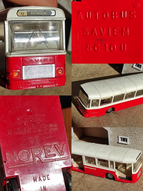 NOREV AUTOBUS SAVIEM SC 10 U PALAIS ROYAL-CONCORDE-PUTEAUX REF 98 BON ÉTAT