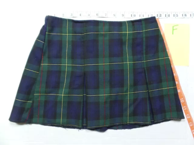 Exotic Dancer Pleated Pull Away Plaid Mini Skirt No Size See Measurments ~ Lot F
