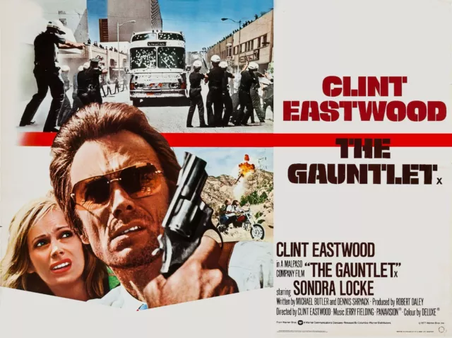 THE GAUNTLET 1977  quad poster print 30x40" Clint Eastwood Sondra Locke FREE P&P