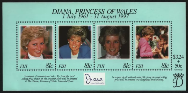 Fidschi 1998 - Mi-Nr. Block 24 ** - MNH - Prinzessin Diana