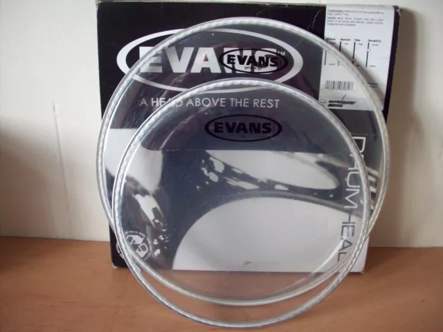 Evans Drum heads G2 clear 10" and 12"