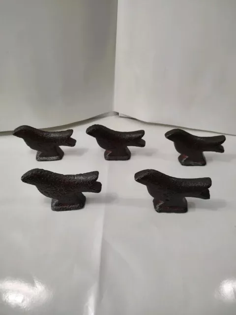 Antique Carnival Shooting Gallery Cast Iron Bird Target lot of 5