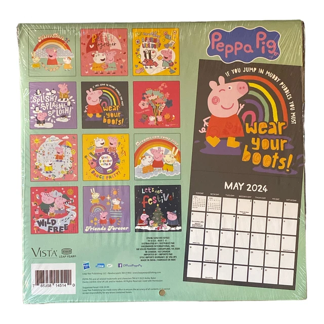 PEPPA PIG 2024 16Month Wall Calendar 2.99 PicClick