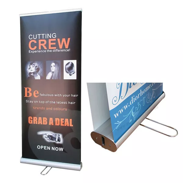 200cmx85cm Pull Up Banner Frame / Retractable Roller Banner Stand - Double-sided