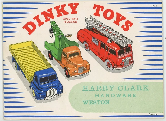 MECCANO England DINKY TOYS Canada 28 page colour Retail Catalogue 1953