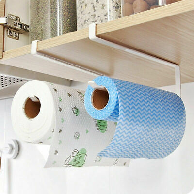 Kitchen Roll Holder Paper Toilet Towel Under Shelf Cabinet Rack Hanger Storage