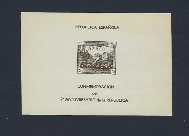 República Española. Año 1938. 7º Aniversario Conmemoración de la República.