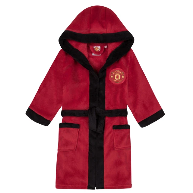 Peignoir à Capuche Polaire Manchester City Officiel Pour Garçon - Taille 6-7 à 15-16 Ans