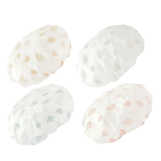 4 un. gorro de ducha impermeable gorro de ducha anti-Lampblack Hair Cap Elastic Bath Cap