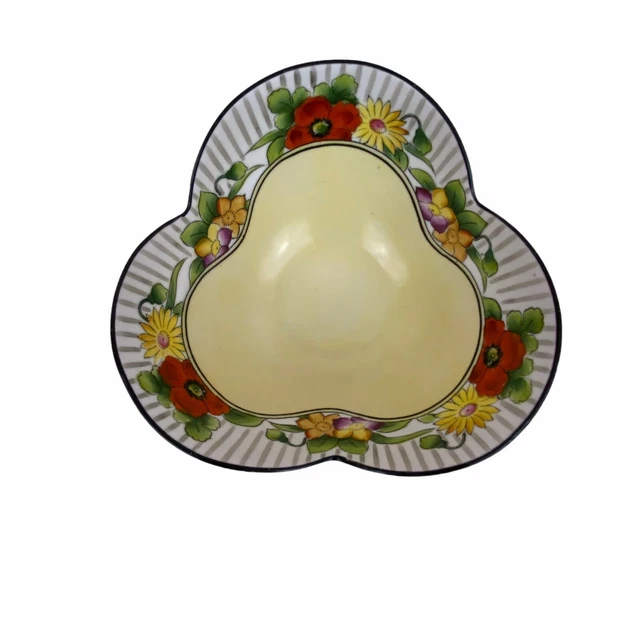 Vtg Noritake Made in Japan Hand Painted Floral Bowl Curved Rim