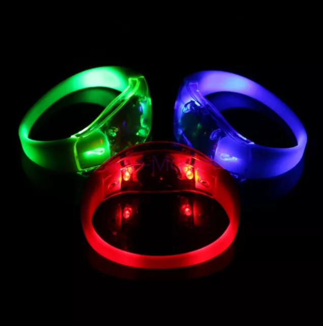 NEW LED Light Up Bracelets Sports Disco Raves Party Glowing Wristbands Kids Toy