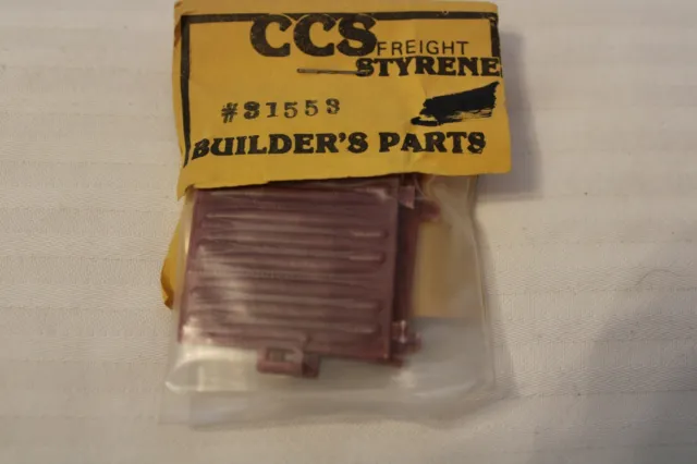 HO Scale Cannonball, CCS, Styrene Steel Box Car End, 1 Pair, #31553 BNOS