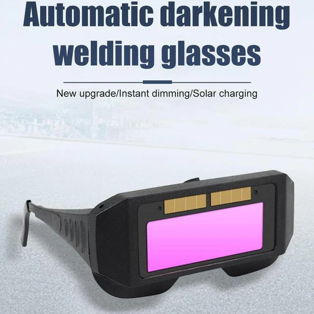 1pair Anti-Glare Welding Glasses Auto-Dimming Special Self-Blackening Goggles