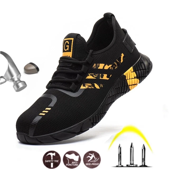 MENS STEEL TOE CAP WORK SAFETY TRAINERS BOOT SHOES LIGHTWEIGHT HIKING ANKLE NEW | UK