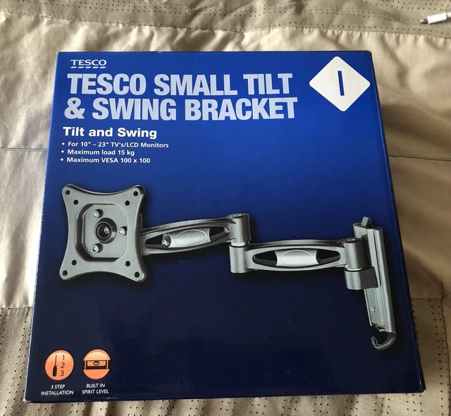 TESCO SMALL TILT and Swing Flat Screen TV Wall Bracket £10.00 PicClick UK