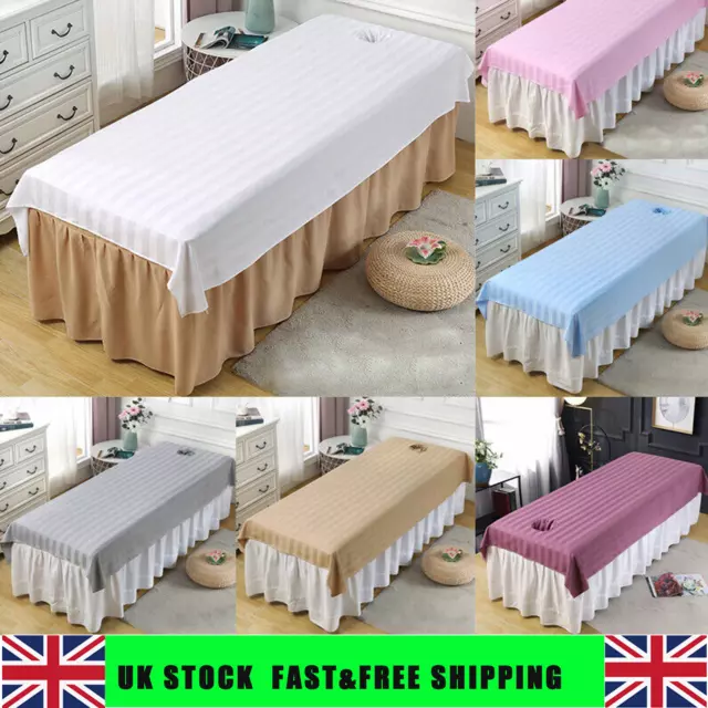 1x Reusable Beauty Massage Table Cover Spa Bed Salon Couch Sheet W/ Face Hole