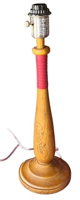 Pottery Barn Grand Slam Lamp / Wooden Baseball Bat Light / 21" / No Shade Works
