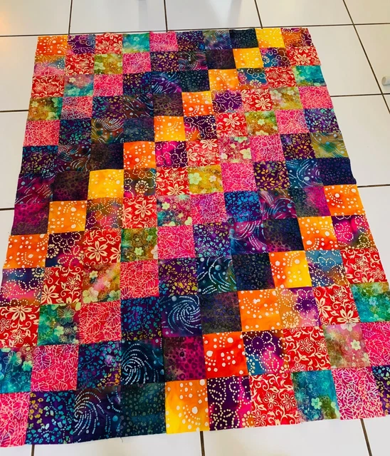 Top de edredón Batik sin terminar 46"" x 59"" multicolor