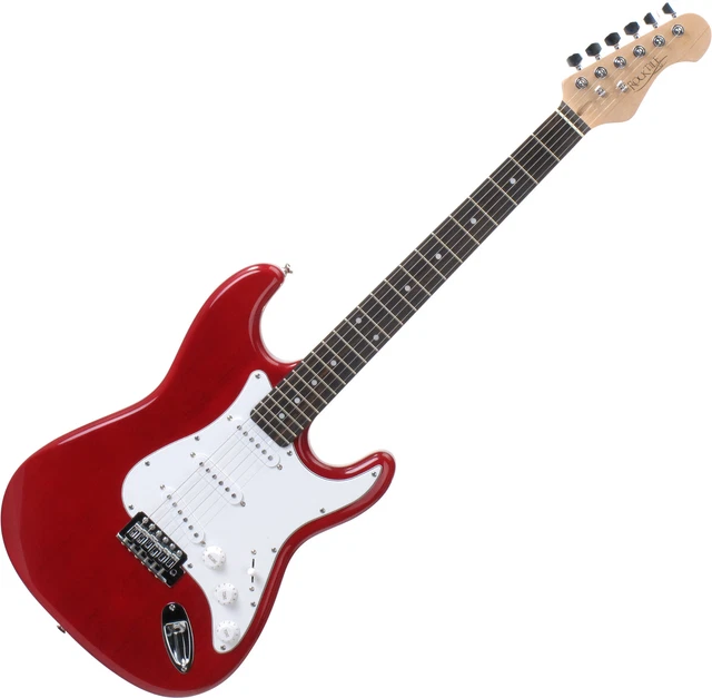 B-Ware Rocktile Sphere E-Gitarre 3 Single Coils Linde Korpus Vintage Tremolo Rot