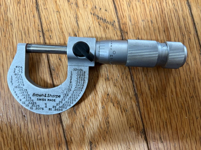 Brown & Sharpe Micrometer 1 Inch 599-1-32 In The Box