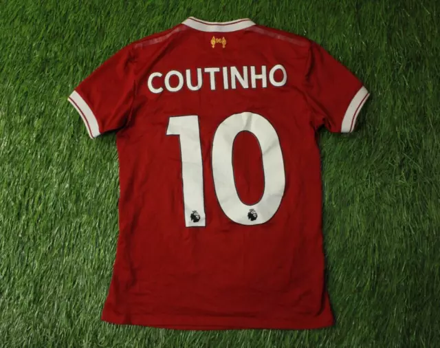 Liverpool Coutinho 2017/2018 Women Football Shirt Jersey Home New Balance Size 8