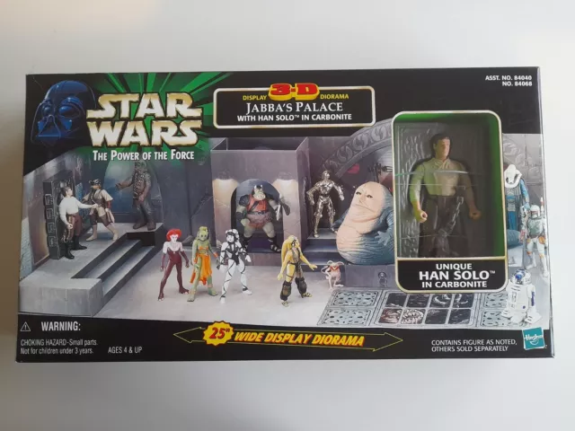 Star Wars Power of The Force POTF  Jabba's Palace 3D Diorama Han Carbonite Misb