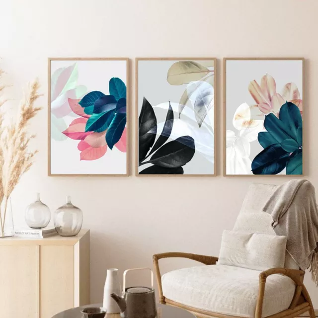 Abstract Leaves Picture Nordic Plant Wall Art Canvas Painting Posters and Prints