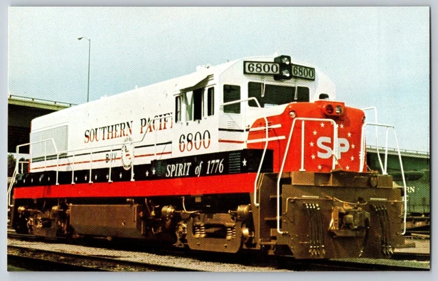 Sacramento, California - Southern Pacific Loco RR #6800 Train - Vintage Postcard