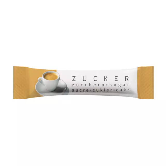 Hellma Mini Zucker-Sticks, Portionszucker, Feinzucker, Zuckertüten, 200 Stück 3