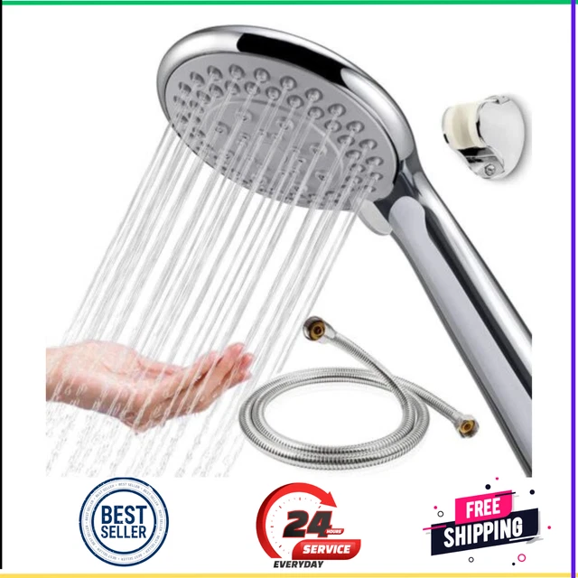 CHROME SHOWER HEAD And Hose Set Replacement For Grohe Mira Triton