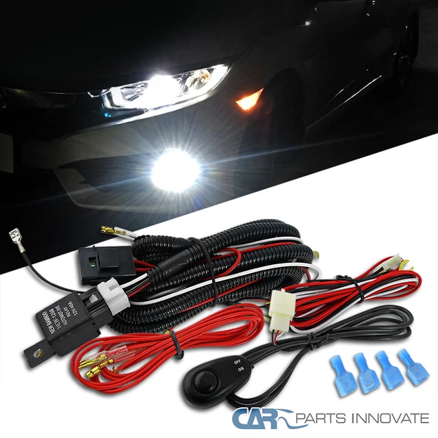 Car Truck Fog Lights Working Lamps Full Wiring Harness Switch Kit