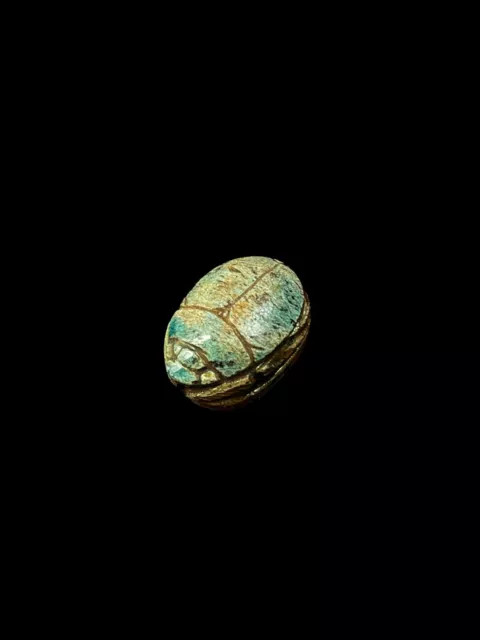 Ancient Egyptian Scarab Beetle from Stone , Symbol of Luck and Protection