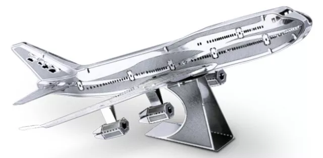 Boeing 747 Jet 3D Puzzle Metal Model Laser Cut Construction Kit, New 2