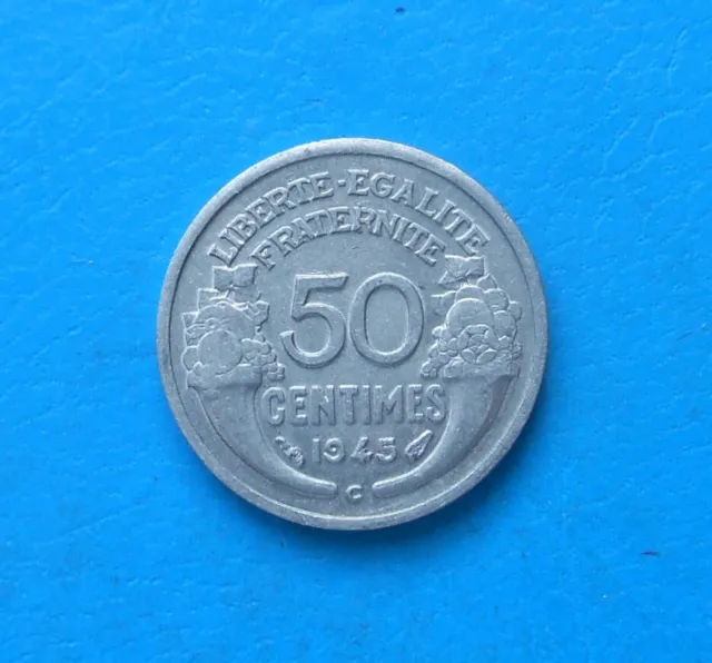 50 centimes Morlon alu 1945 C , QUALITE EXTRA ! Cote SUP 30 , Photos moches