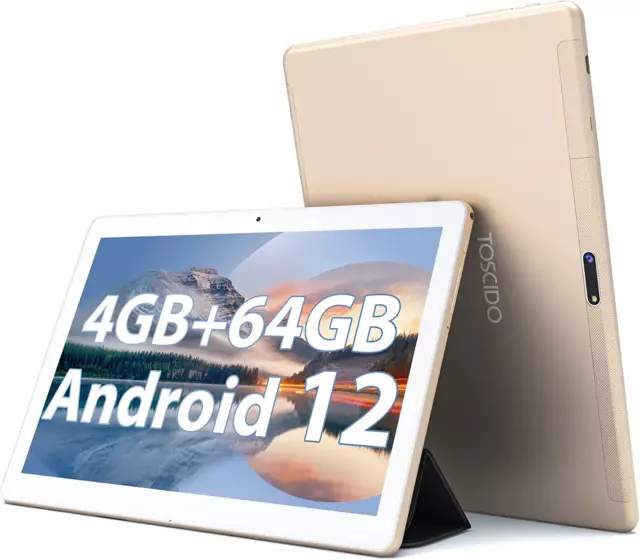 Toscido Tablet 10 Inch 4G LTE Android 11.0 Octa Core Tablet Pc,4Gb RAM,64GB Rom,