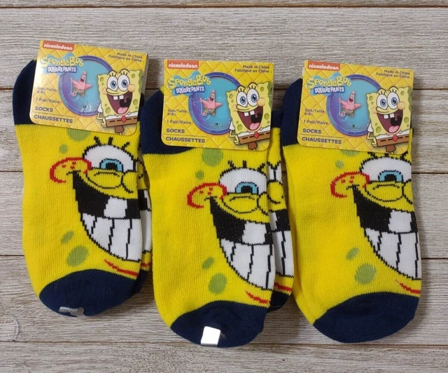 Spongebob boy's socks 3 pair size 6-8.5