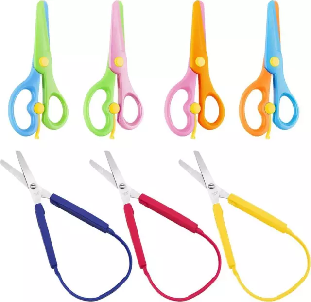 Loop Scissors and Preschool Training Scissors, Craft Scissors Set-SetÂ ofÂ 7