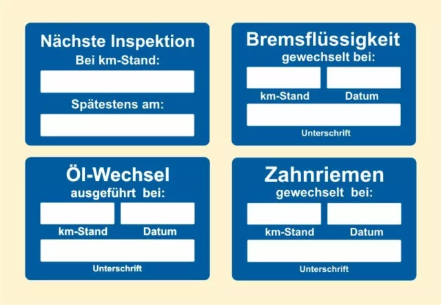 Kundendienst Aufkleber Serviceaufkleber 1 - 200 Stück 4 Sorten selbstklebend