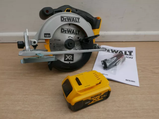 DeWalt DCS391 18V XR 165mm Circular Saw Bare Unit + DCB184 5AH Battery