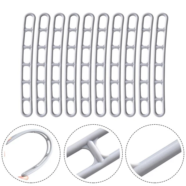 ZZLZX 20 ganci regolabili in plastica per tende pieghettate, sistema a cricchetto, ganci per tende in plastica, bianco