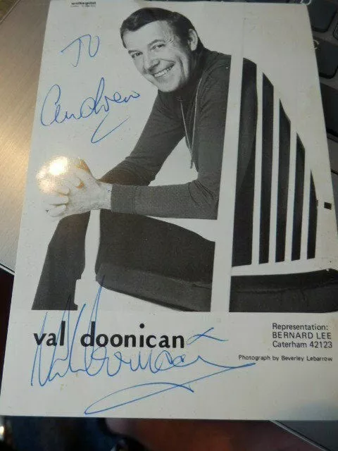 Val  Doonican  -  Irish  Singer  -  Autographed  Photo